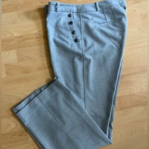 White House Black Market gray twill like dress slacks